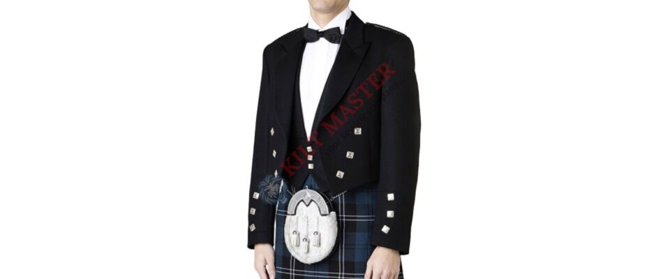 Classic Navy Blue Prince Charlie Jacket and Vest Set