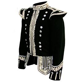 Silver Hand Embroidered Doublet Jacket | Custom Embroidered