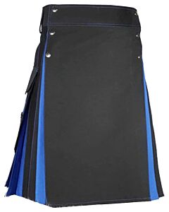 Black Blue Hybrid Kilt