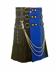 Fashion Tactical Hybrid Kilt Blue And Black