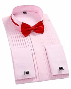Formal Dress Wedding Shirt Pink