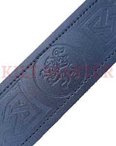 Lion Rampant Engraved Leather Kilt Belt 