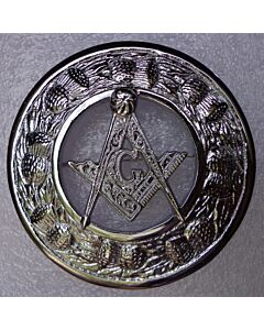Masonic Kilt Fly Plaid Brooch