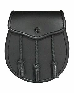 Plain Leather Sporran Black