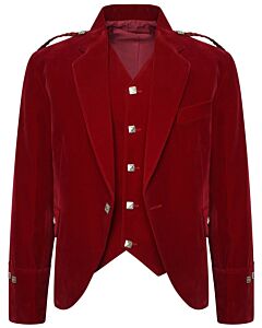 Red Argyle Jacket Velvet