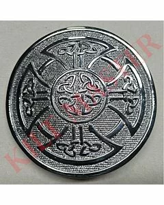 Round Celtic Knot Kilt Belt Buckle silver

