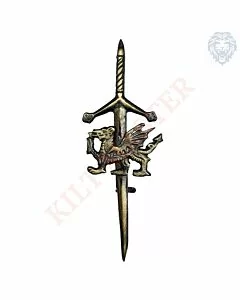 Antique Dragon Sword kilt pin - Mythical Elegance
