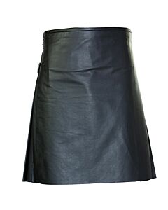 Traditional Black Leather Kilt