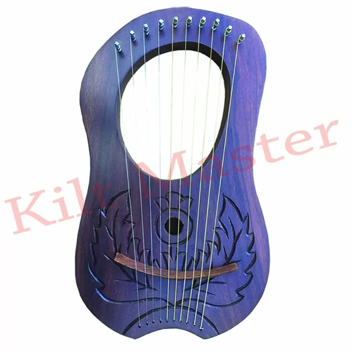 10 Metal Strings Thistle Design Lyra Harp | best Lyra Harps for sale