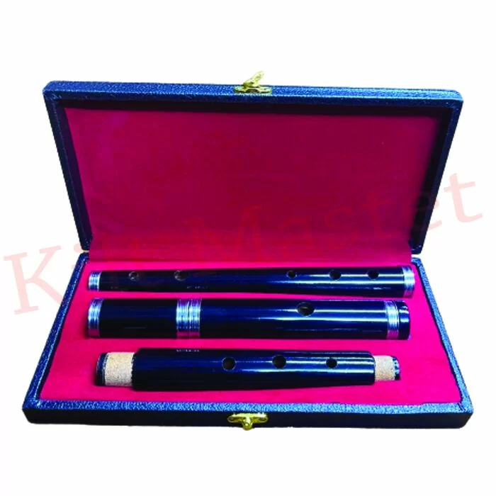 4 Parts Handmade Black Finish Rosewood Flute