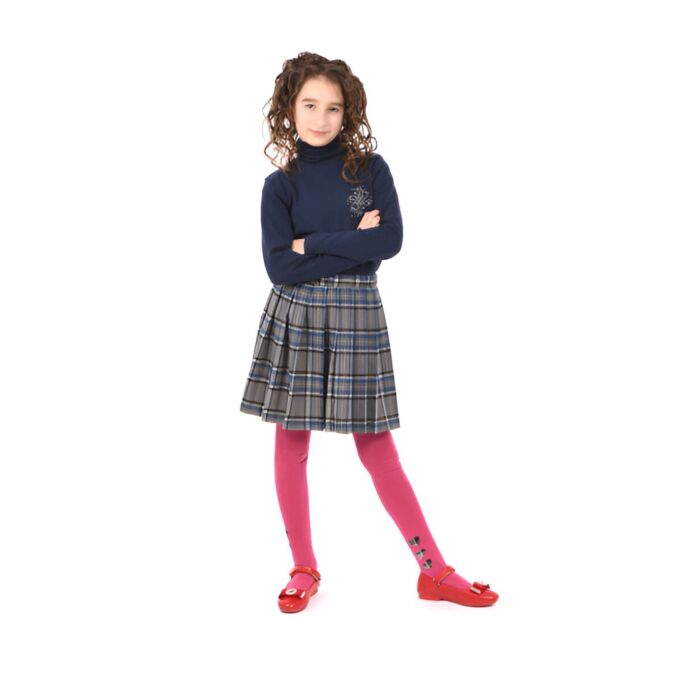 Scottish Grey Tartan Skirt Front