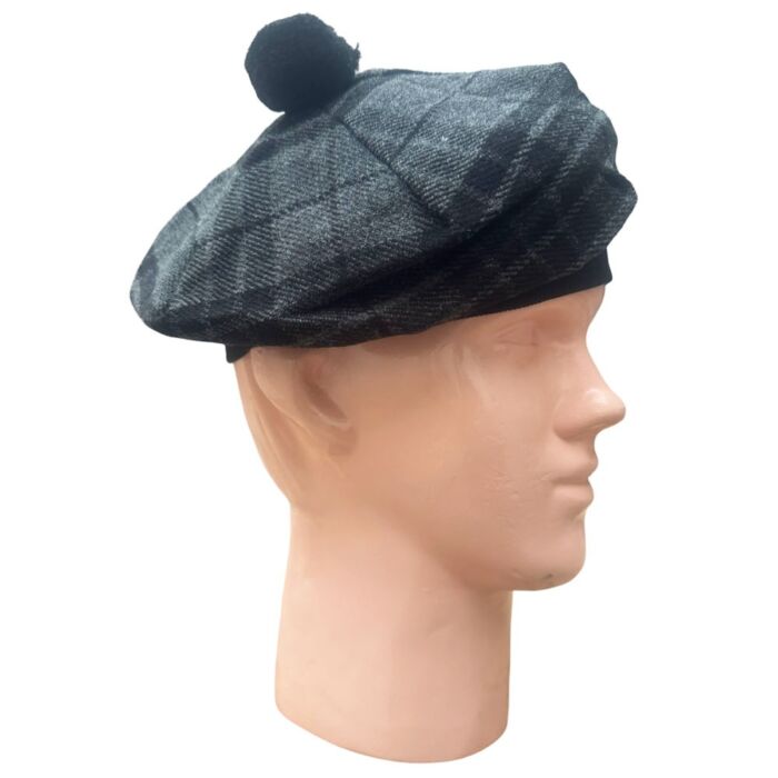 Tam O Shanter Grey Night Tartan Hat