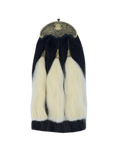 Antique Cantle Black Horse Hair Sporran