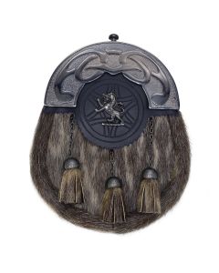 Antique Cantle Seal Skin Sporran with Lion Rampant