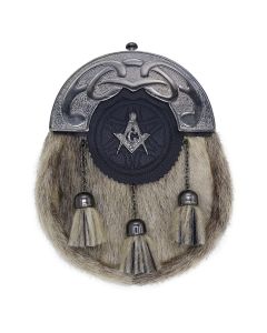 Antique Scottish Freemason Seal Skin Sporran