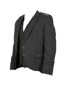 Argyle Blazer Wool Jacket with Vest