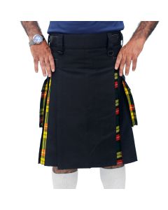 Black and Buchanan Tartan Hybrid Kilt