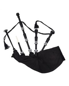 Black Finish Black Velvet Scottish Bagpipe