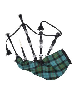 Black Finish Gunn Ancient Tartan Scottish Bagpipe