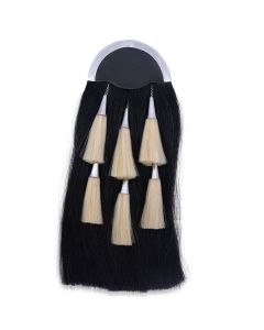 Black Horse Hair Sporran With Six White Tassels