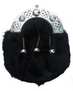 Black Rabbit Fur Sporran