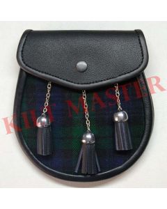  Black Watch Tartan Sporran Front Photo