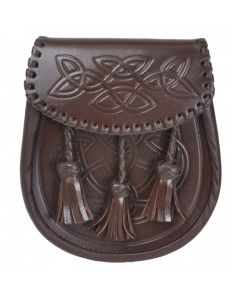Brown Embossed Leather Sporran