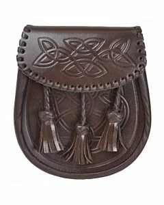 Brown Embossed Leather Sporran
