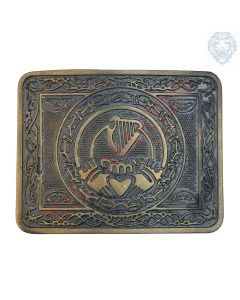 Harp Claddagh Kilt Belt Buckle Antique