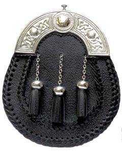 Cantle Black Leather Sporran
