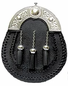 Cantle Black Leather Sporran
