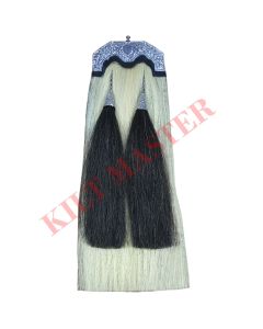 Chrome Cantle White Horse Hair Sporran