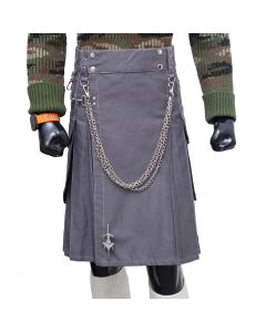 Fashion Grey Utility Kilt