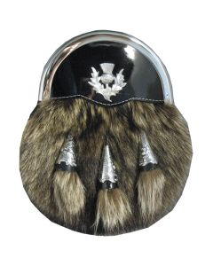 Fox Fur Sporran With Thistle