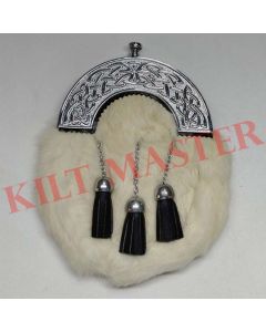 Full Dress Rabbit Fur Sporran White
