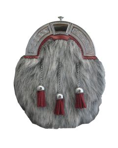Full Dress Rabbit Grey Fur Sporran