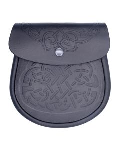 Genuine Black Leather Sporran