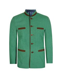 Green Tweed Germen Bavarian Trachten Jacket Front