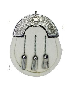 Grey Seal Skin Sporran with Celtic Cantle