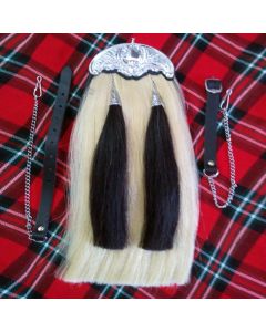 Horse Hair Sporran with Silver Celtic Cantle