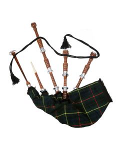 Hunting Stewart Tartan Natural Finish Scottish Bagpipe