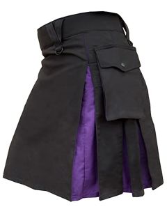 Hybrid Kilt Black and Purple
