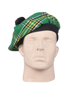 Irish Green Tartan Tammy Hat