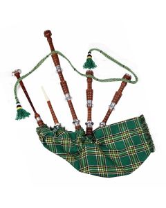 Irish National Tartan Natural Finish Scottish Bagpipe