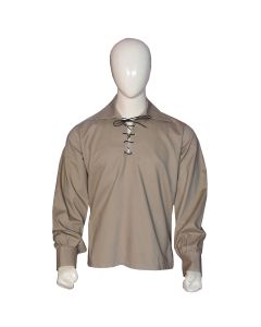 Jacobite Ghillie Kilt Shirt Khaki Front