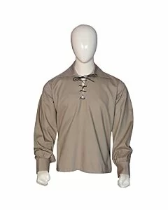 Jacobite Ghillie Kilt Shirt Khaki Front