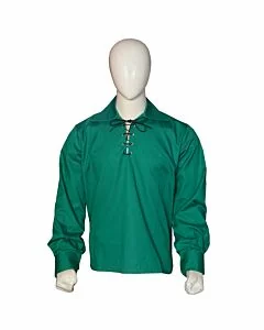 Jacobite Ghillie Kilt Shirt Sea Green Front