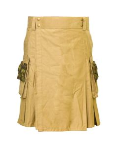 Khaki Hybrid Kilt for Men