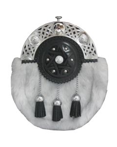 Light Grey Rabbit Fur Sporran