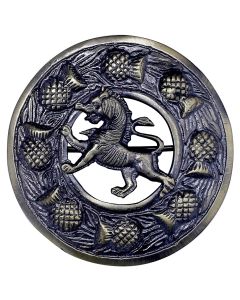 Lion Rampant Badge Antique Kilt Fly Plaid Brooch